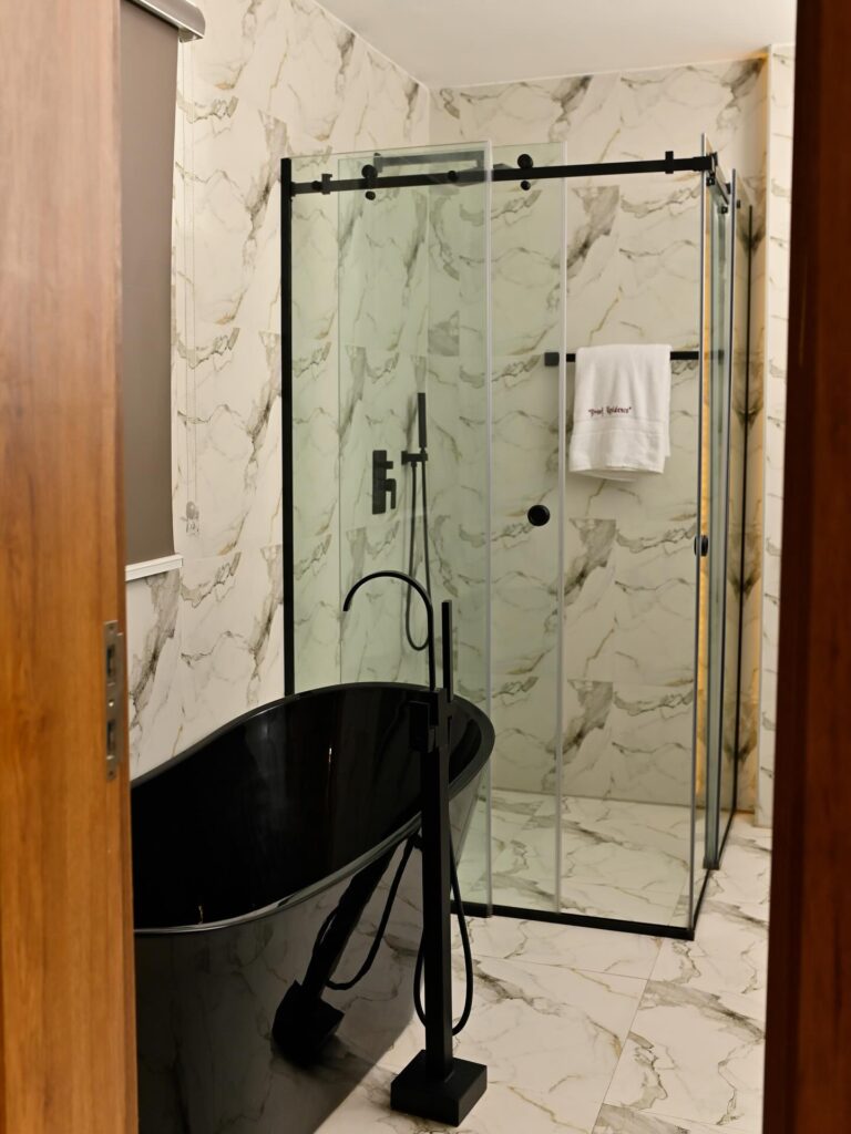 Large wardrobe storage space for long stays in our Lekki shortlet.