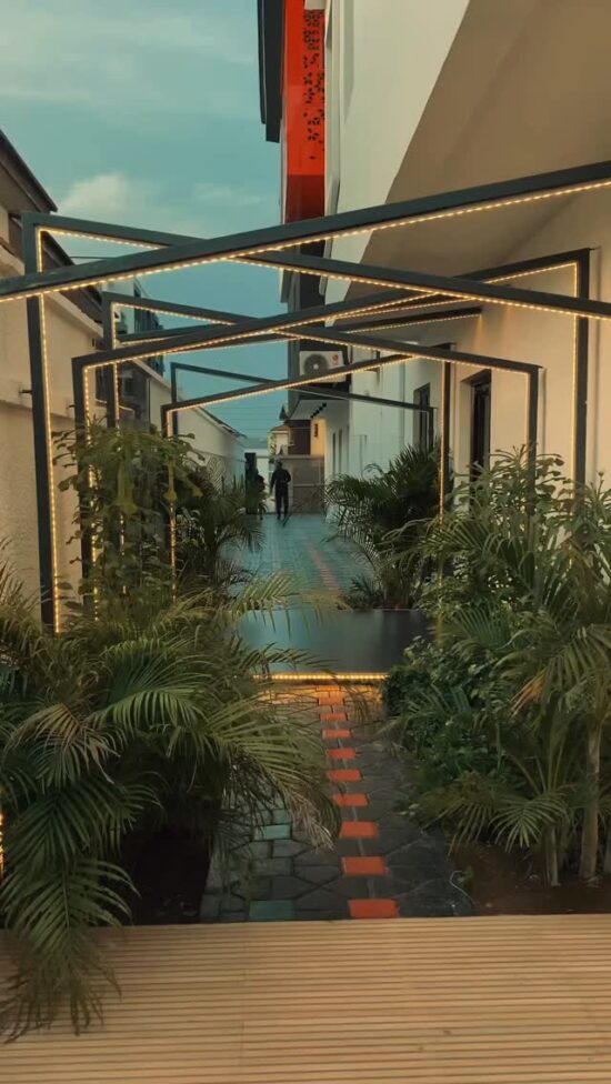 Enjoy the evening breeze and secure environment from the balcony of our serviced apartments in Lekki.